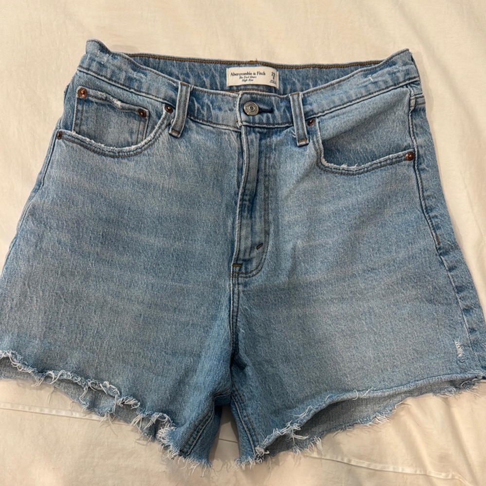 Abercrombie High Rise Dad Jean Shorts